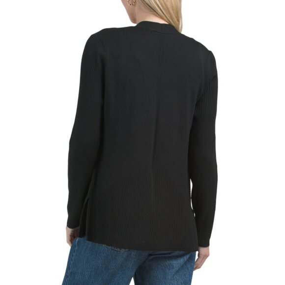 VERVE AMI Black Placed Directional Rib Sweater - Picture 2 of 2